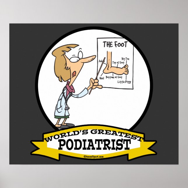 WORLDS GREATEST PODIATRIST WOMEN CARTOON POSTER (Front)