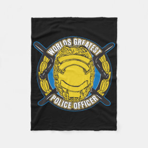 Worlds Greatest Police Officer Fleece Blanket
