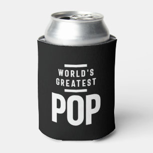 World's Greatest Pop   Father Grandpa Gift Can Cooler