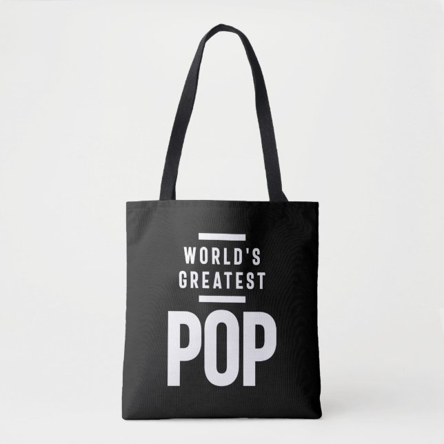 World's Greatest Pop | Father Grandpa Gift Tote Bag (Front)