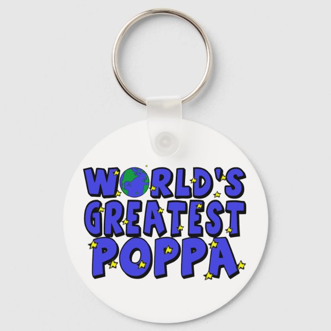 World's Greatest Poppa Key Ring (Front)