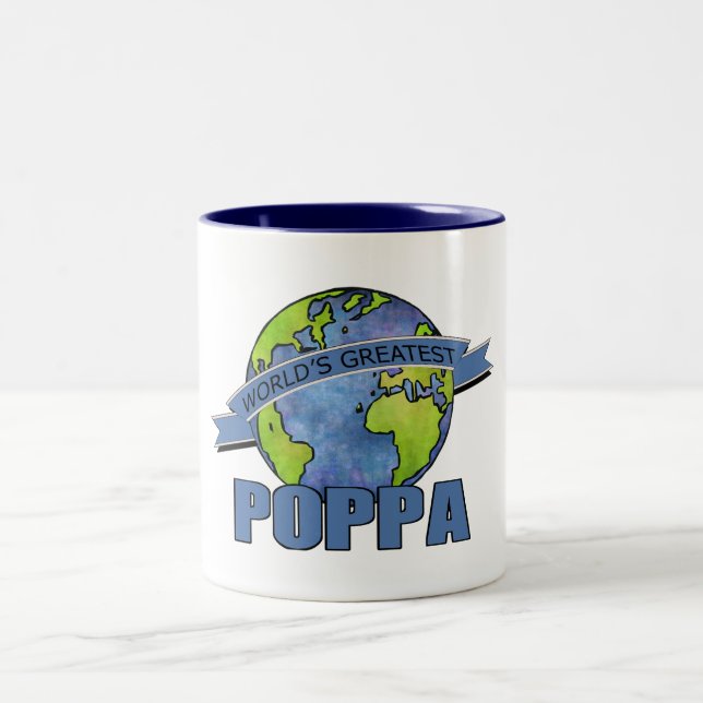 World's Greatest Poppa Two-Tone Coffee Mug (Center)