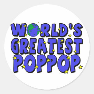 World's Greatest PopPop Classic Round Sticker