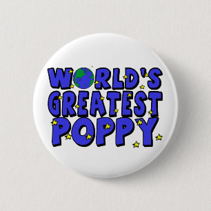 World's Greatest Poppy 6 Cm Round Badge
