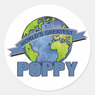 World's Greatest Poppy Classic Round Sticker