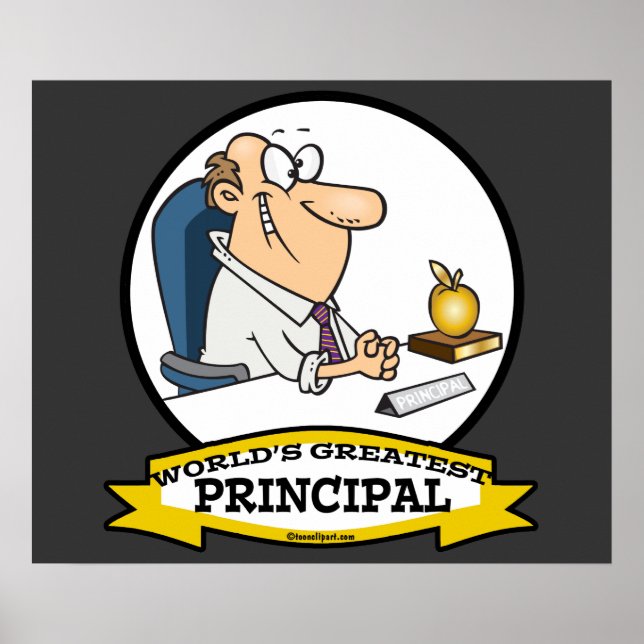 WORLDS GREATEST PRINCIPAL MEN CARTOON POSTER (Front)