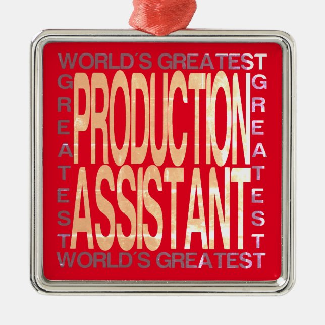 Worlds Greatest Production Assistant Metal Ornament (Front)
