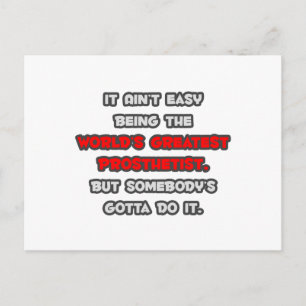 World's Greatest Prosthetist Joke Postcard