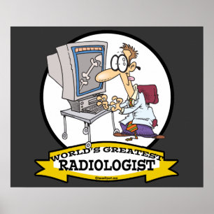 WORLDS GREATEST RADIOLOGIST MEN CARTOON POSTER