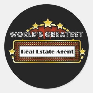 World's Greatest Real Estate Agent Classic Round Sticker