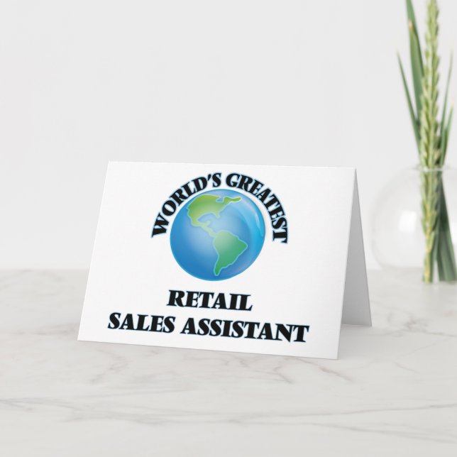World's Greatest Retail Sales Assistant Card (Front)