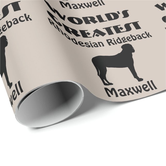 Worlds Greatest Rhodesian Ridgeback Dog Wrapping Paper (Roll Corner)