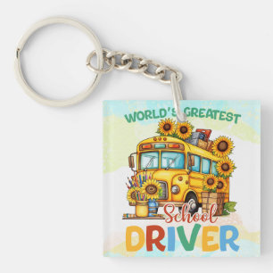 World's Greatest School Bus Driver Key Ring