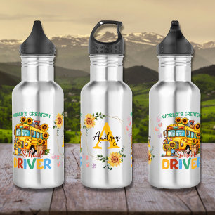 World's Greatest School Bus Driver Personalised 532 Ml Water Bottle