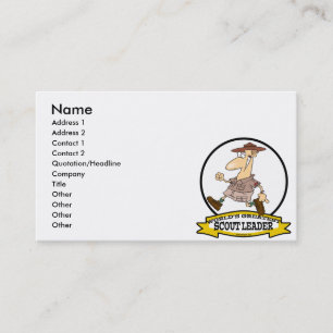 WORLDS GREATEST SCOUT LEADER MEN CARTOON BUSINESS CARD