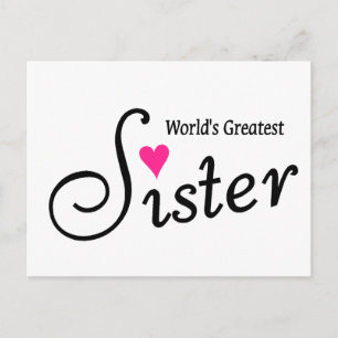 Worlds Greatest Sister Postcard