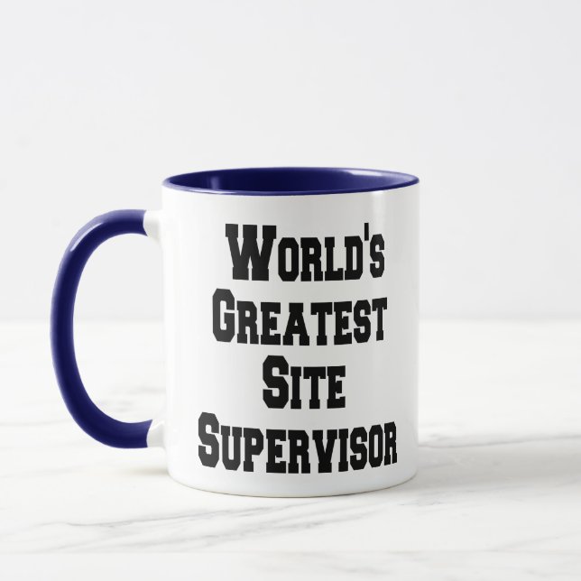 Worlds Greatest Site Supervisor Mug (Left)