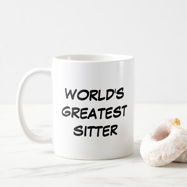 "World's Greatest Sitter" Mug (With Donut)