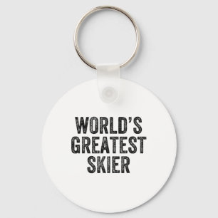 World's Greatest Skier Skiing Ski Snowboard Snowbo Key Ring