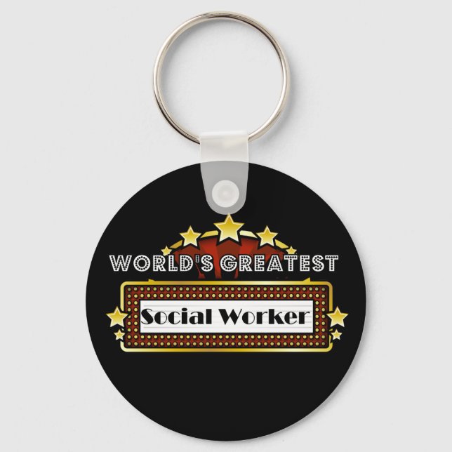 World's Greatest Social Worker Key Ring (Front)