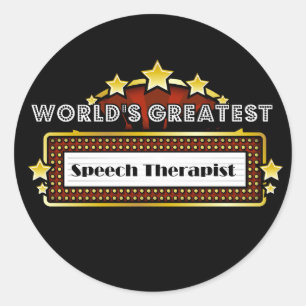 World's Greatest Speech Therapist Classic Round Sticker