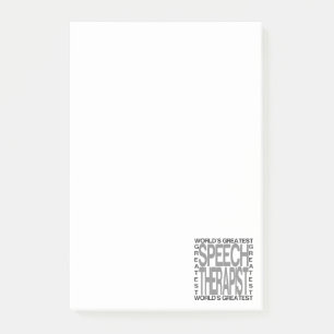 Worlds Greatest Speech Therapist Post-it Notes