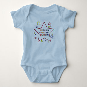 Worlds Greatest Star Cousin Blue Infant Creeper