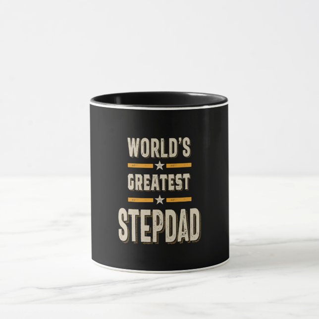 World's Greatest Step-Dad Funny Stepfather Gift Mug (Center)
