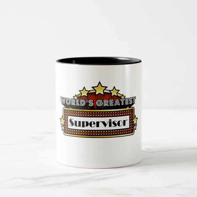 World's Greatest Supervisor Two-Tone Coffee Mug (Center)