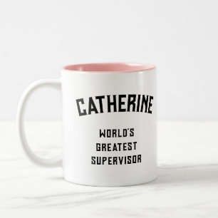 World's Greatest Supervisor Two-Tone Coffee Mug
