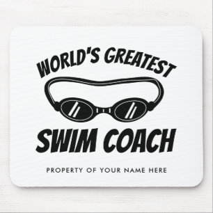 World's Greatest Swim Coach Custom Mouse Pad