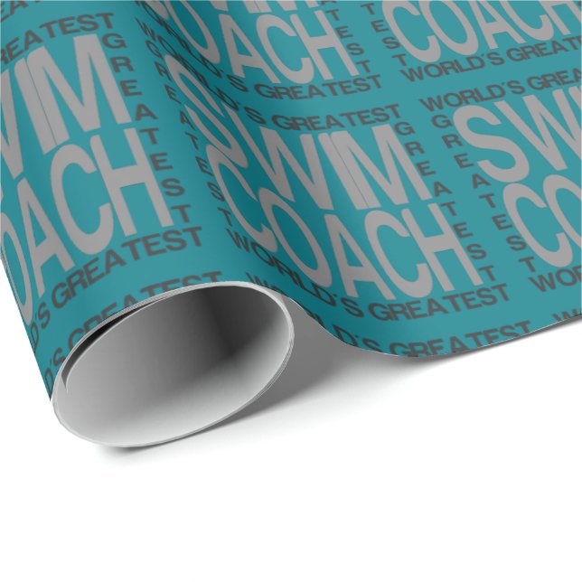 Worlds Greatest Swim Coach Wrapping Paper (Roll Corner)