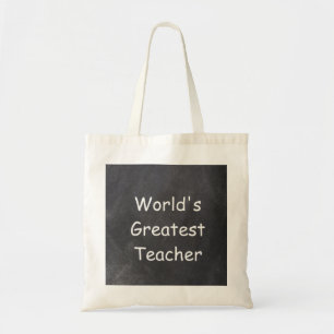 World's Greatest Teacher Chalkboard Design Gift Tote Bag