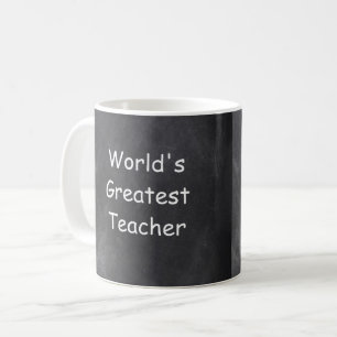 World's Greatest Teacher Chalkboard Gift Idea Coffee Mug