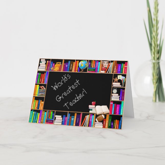 World's Greatest Teacher Greeing Card (Front)