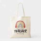 World's Greatest Teacher Rainbow Tote Bag (Front)