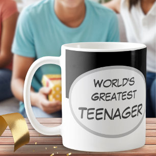 World's Greatest Teenager Fun Happy Birthday Name Coffee Mug