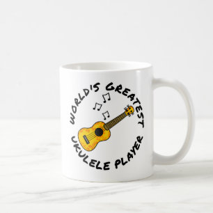World's Greatest Ukulele Player, Ukulelist Funny Coffee Mug