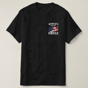 World's Greatest Uncle American Flag Fathers Day T-Shirt