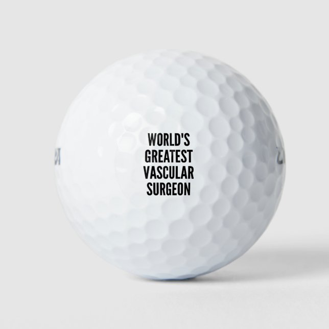 Worlds Greatest Vascular Surgeon Golf Balls (Front)