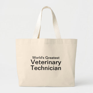 World's Greatest Vet Tech Large Tote Bag