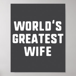 World's Greatest Wife Funny Family Poster