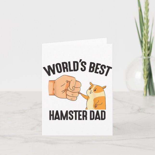 World's Hamster Dad Costume For Animal Lovers Hams Card (Front)