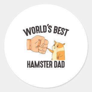 World's Hamster Dad Costume For Animal Lovers Hams Classic Round Sticker