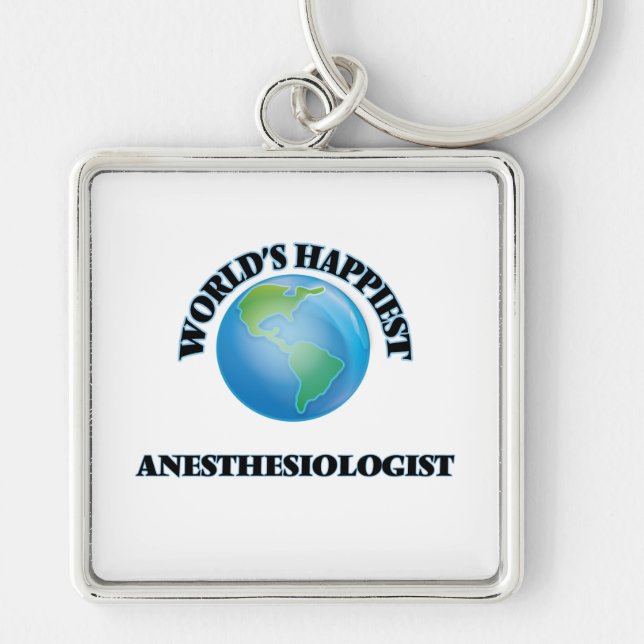 World's Happiest Anaesthesiologist Key Ring (Front)