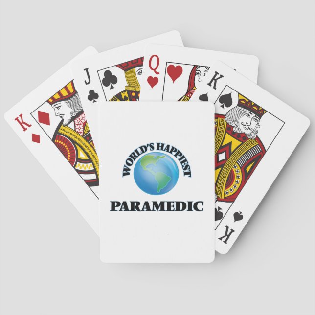 World's Happiest Paramedic Playing Cards (Back)