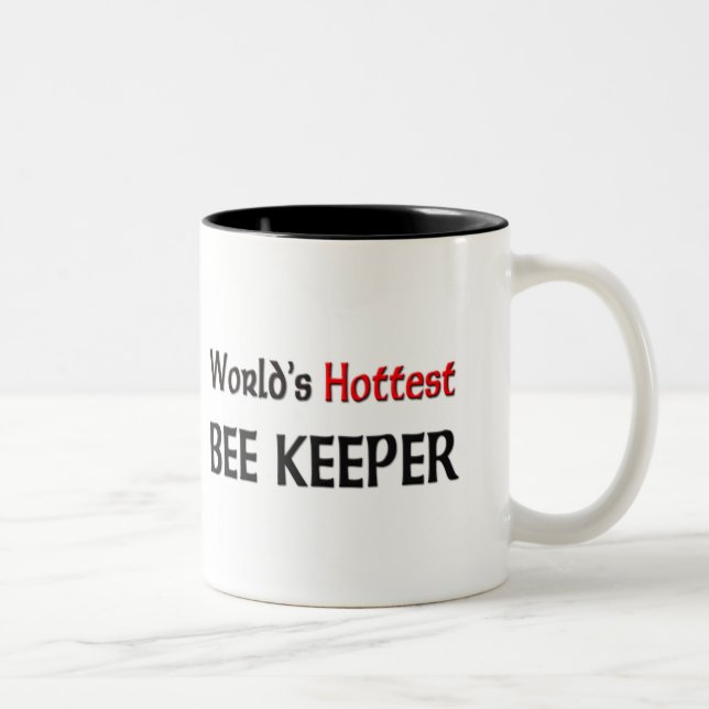 Worlds Hottest Bee Keeper Two-Tone Coffee Mug (Right)