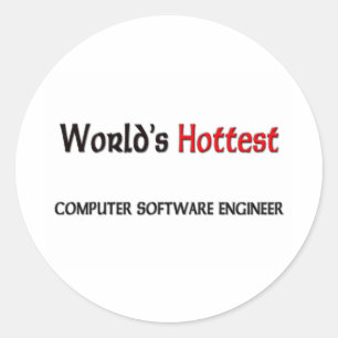 Worlds Hottest Computer Software Engineer Classic Round Sticker