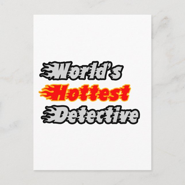 World's Hottest Detective Postcard (Front)
