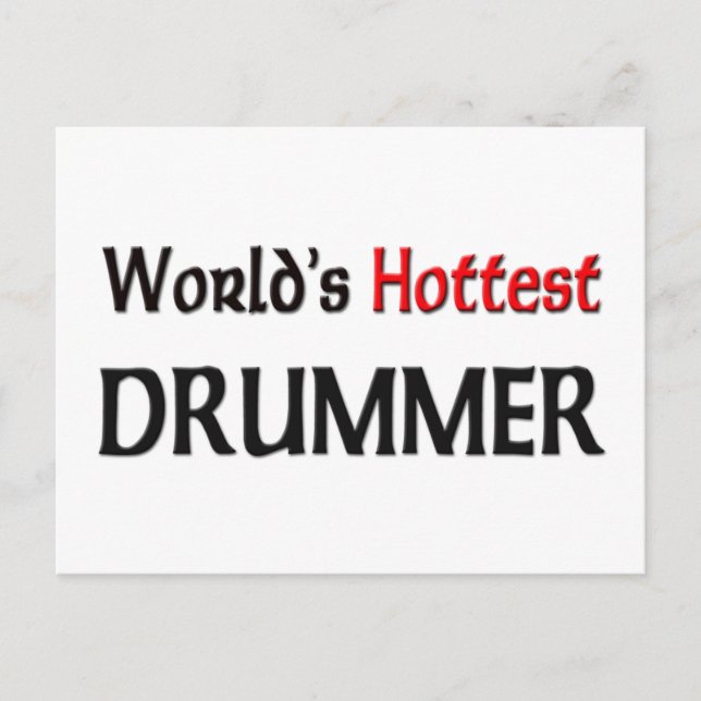 Worlds Hottest Drummer Postcard (Front)